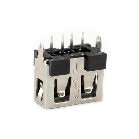 fengpeng 10 قطعة/الوحدة أنثى حافة مسطحة USB 2.0 4 دبوس قدم نوع A 180 الجانب إدراج تهمة التوصيل المقبس جاك موصل سلك محول (نمط 2,50 قطعة) in Kuwait