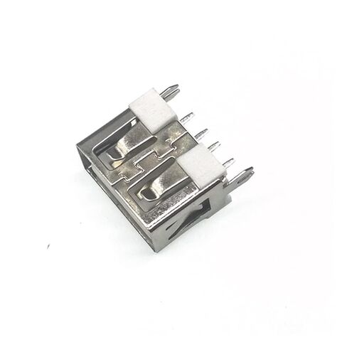 fengpeng 10 قطعة/الوحدة أنثى حافة مسطحة USB 2.0 4 دبوس قدم نوع A 180 الجانب إدراج تهمة التوصيل المقبس جاك موصل سلك محول (نمط 2,50 قطعة) in Kuwait