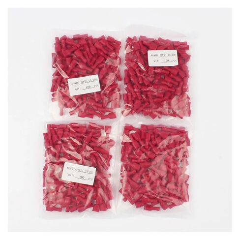 fengpeng FDFD1-250 FDFD1.25-250 Insulating Female Insulated Electrical Crimp Terminal Connectors Cable Wire Connector 100PCS/Pack FDFD in Saudi Arabia
