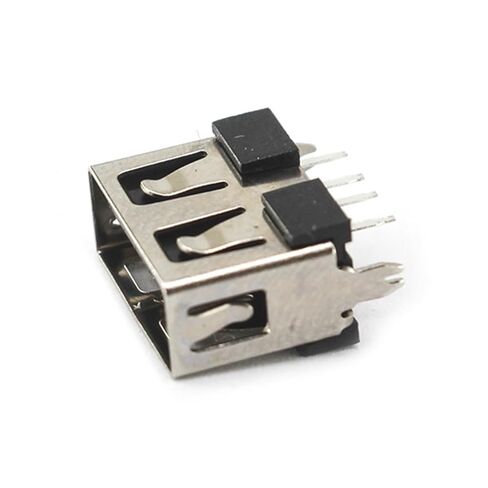 fengpeng 10 قطعة/الوحدة أنثى حافة مسطحة USB 2.0 4 دبوس قدم نوع A 180 الجانب إدراج تهمة التوصيل المقبس جاك موصل سلك محول (نمط 2,10 قطعة) in Kuwait