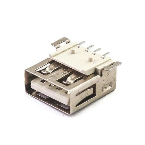 fengpeng Female SMT Warp Edge USB 2.0 Type A 4 Pin Feet 90 Degree Crimping Charge Plug Socket Jack Connector Wire A dapeter DIY(Style 2,10 Piece) in Kuwait