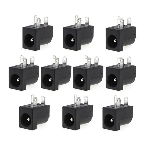 fengpeng 10pcs/20pcs 5.5x2.1mm DIP 3Pin DC Power Supply Connectors Jack Socket Female PCB Mount Terminal Adapter Blocks Universal Socket(10 Piece) in Saudi Arabia