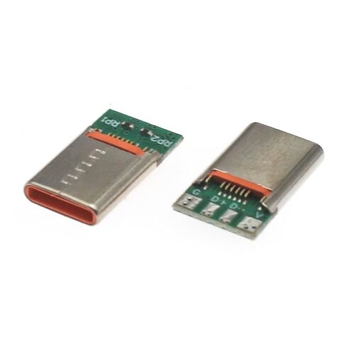 fengpeng 10Pcs/Lot USB Type c 16pin Male 3A/5A Connectors Jack Tail Male Plug Electric Terminals Welding DIY Data Cable Accessories(5A Male,1 Lot(10Pcs)) in Kuwait