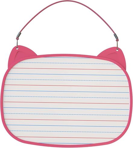 لوح مسح جاف مغناطيسي، لوح أبيض صغير للمسح الجاف مقاس 12 × 9 بوصة مع 5 قطع من أقلام المسح الجاف، لوح مسح جاف مزدوج الجوانب مع خطوط، سبورة بيضاء صغيرة معلقة للأطفال (وردي) in Kuwait