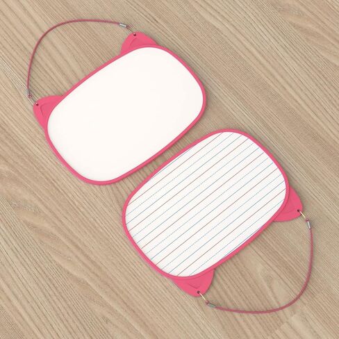 لوح مسح جاف مغناطيسي، لوح أبيض صغير للمسح الجاف مقاس 12 × 9 بوصة مع 5 قطع من أقلام المسح الجاف، لوح مسح جاف مزدوج الجوانب مع خطوط، سبورة بيضاء صغيرة معلقة للأطفال (وردي) in Kuwait