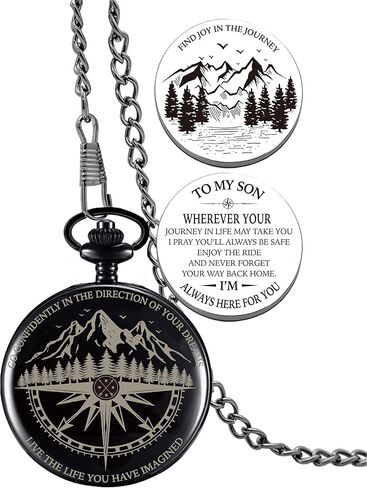 Gifts for Nephew from Aunt, Go Confidently Pocket Compass Engraved Black, to My Nephew Pocket Token, Inspirational Keepsake Gifts Ideas for Nephew Birthday Graduation Christmas in Saudi Arabia