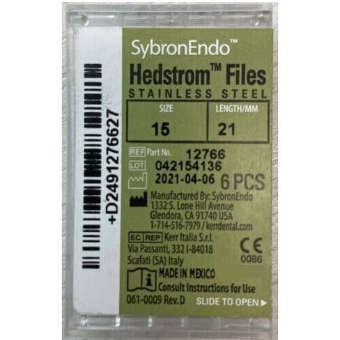 كير لطب الأسنان 12766 سيبرون إندو هيدستروم مبرد ستانلس ستيل 21 ملم #15 6/Bx in Kuwait