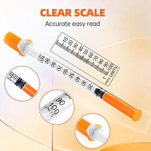 1ml Syringe with 30G 1/2-Inch(12.7mm), Individually Wrapped, 100-Pack Scientific Lab Syrings in Saudi Arabia