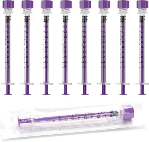 60ml Syringes with Cap without Needle - 60cc Plastic Syringe for Liquid, Feeding, Blister-Packed, Pack of 20 in Saudi Arabia
