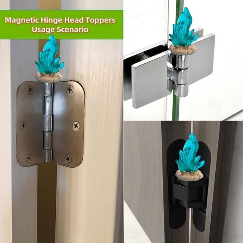 Cute Mini Creative Noctilucent Marine Animals, Blue Seagrass Hinge Heads Decorative Topper Set 6PCS, Home Decoration,Magnetic Hinge Head Toppers Door Hinge in Saudi Arabia