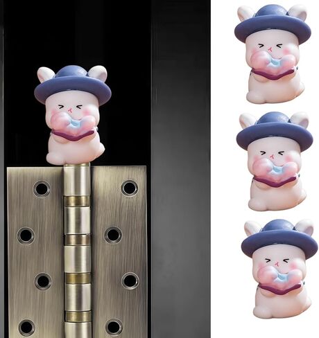 Cute Mini Creative Magician, Take The Magic Book Rabbit Hinge Heads Decorative Topper Set 3PCS, Home Decoration,Magnetic Hinge Head Toppers Door Hinge in Saudi Arabia