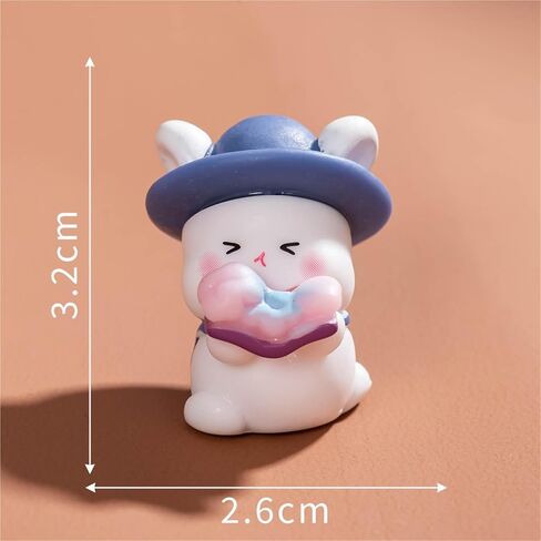 Cute Mini Creative Magician, Take The Magic Book Rabbit Hinge Heads Decorative Topper Set 3PCS, Home Decoration,Magnetic Hinge Head Toppers Door Hinge in Saudi Arabia