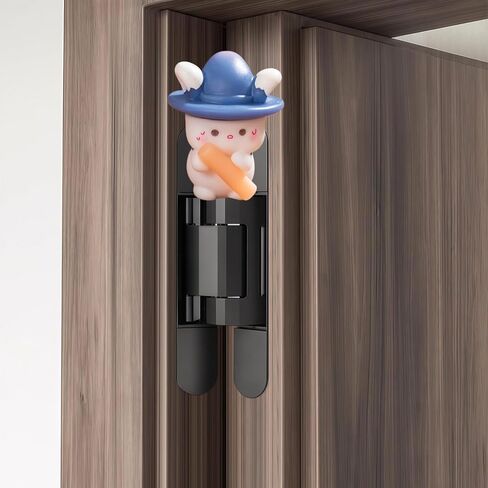 Cute Mini Creative Magician, Take The Magic Wand Rabbit Hinge Heads Decorative Topper Set 3PCS, Home Decoration,Magnetic Hinge Head Toppers Door Hinge in Saudi Arabia
