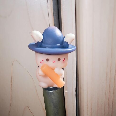 Cute Mini Creative Magician, Take The Magic Wand Rabbit Hinge Heads Decorative Topper Set 3PCS, Home Decoration,Magnetic Hinge Head Toppers Door Hinge in Saudi Arabia