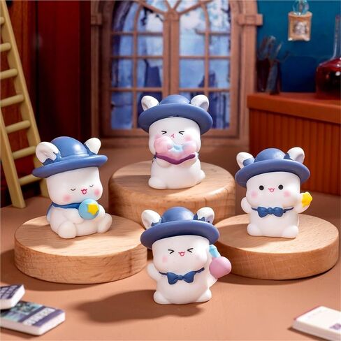 Cute Mini Creative Magician, Take The Magic Wand Rabbit Hinge Heads Decorative Topper Set 3PCS, Home Decoration,Magnetic Hinge Head Toppers Door Hinge in Saudi Arabia