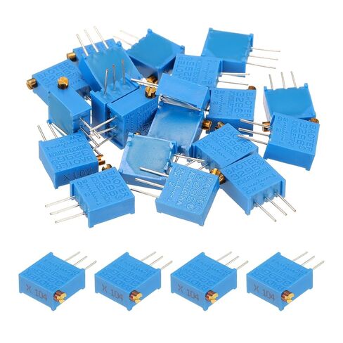 MECCANIXITY 20 قطعة 1 متر أوم مقياس الجهد متعدد الدوران، 3296X مقاوم متغير الجانب قابل للتعديل، مقياس الجهد عالي الدقة لضبط الدائرة الدقيقة، مشاريع الإلكترونيات اليدوية in Kuwait