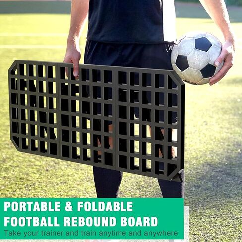 Soccer Rebounder Board, 2-Angles Portable Passing Board Soccer Wall for Backyard, Enhanced Rebound Performance, Stability, and Durability for Passing & Reaction Skills - Soccer Training Equipment in Kuwait
