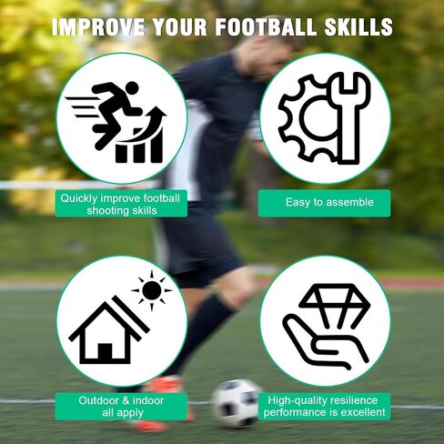 Soccer Rebounder Board, 2-Angles Portable Passing Board Soccer Wall for Backyard, Enhanced Rebound Performance, Stability, and Durability for Passing & Reaction Skills - Soccer Training Equipment in Kuwait