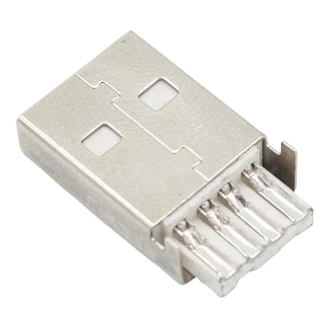 Fengpeng 10 مجموعات لتقوم بها بنفسك USB 2.0 موصل التوصيل نوع ذكر 4 دبوس الجمعية مأخذ توصيل محول لحام غلاف بلاستيكي أسود للاتصال البيانات in Kuwait