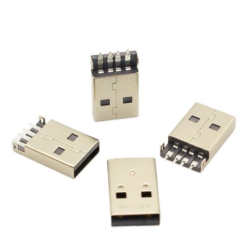 fengpeng 10pcs/lot USB 2.0 4Pin A Type Male Plug SMT Connector Black G49 for Data Transmission Charging in Saudi Arabia