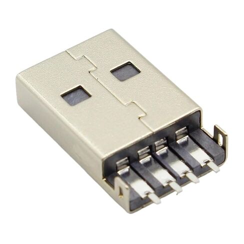fengpeng 10pcs/lot USB 2.0 4Pin A Type Male Plug SMT Connector Black G49 for Data Transmission Charging in Saudi Arabia