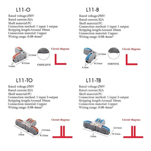 Universal Compact Wiring Splicing Conector Wire Connector 222-412 L+e+d Strip Lighting Electric Quick Connectors Conductor Push-in P421 2 3 Pin Splicing Terminal Blocks(T11WB,50PCS) in Saudi Arabia