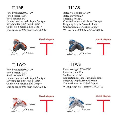 Universal Compact Wiring Splicing Conector Wire Connector 222-412 L+e+d Strip Lighting Electric Quick Connectors Conductor Push-in P421 2 3 Pin Splicing Terminal Blocks(T11WB,50PCS) in Saudi Arabia