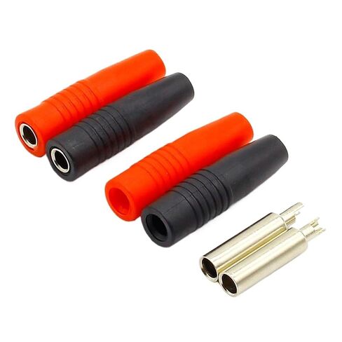fengpeng 10Pcs Brass 4mm Banana Female Insulated Jack Plug Wire Solder Connector in Kuwait