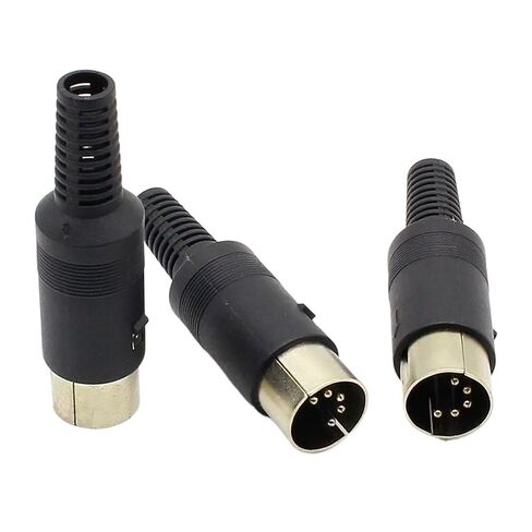 fengpeng 3pcs/lot DIN Male Plug Cable Connector 5 Pin with Plastic Handle in Kuwait