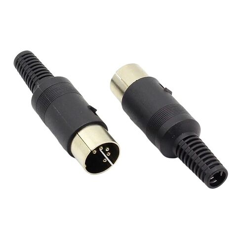 fengpeng 3pcs/lot DIN Male Plug Cable Connector 5 Pin with Plastic Handle in Kuwait