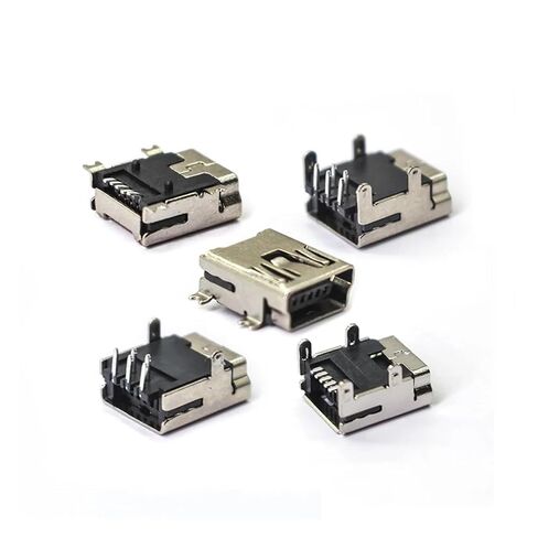 fengpeng Mini USB Female 10 Type Flat Edge SMT dip 5Pin Connectors Port Jack Tail Sockect Plug Terminals for Mobile(Style 2,10 Piece) in Kuwait
