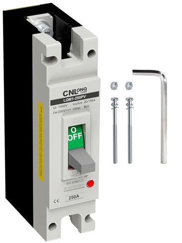 قاطع دائرة مقولب 250 أمبير MCCB 1 Pole DC250V مفتاح فصل البطارية، قاطع الدائرة الكهروضوئية أو الطاقة الرئيسية للقوارب والطاقة الشمسية وUPS والبطارية in Kuwait