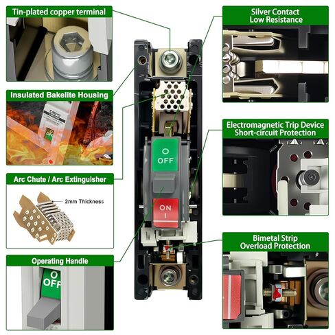250Amp Molded Case Circuit Breaker MCCB 1 Pole DC250V Battery Disconnect Switch, PV Circuit Breaker or Main Power for Boat, Solar, UPS and Battery in Saudi Arabia