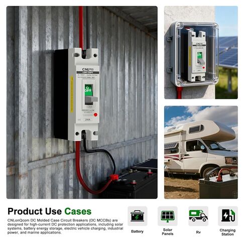 250Amp Molded Case Circuit Breaker MCCB 1 Pole DC250V Battery Disconnect Switch, PV Circuit Breaker or Main Power for Boat, Solar, UPS and Battery in Saudi Arabia
