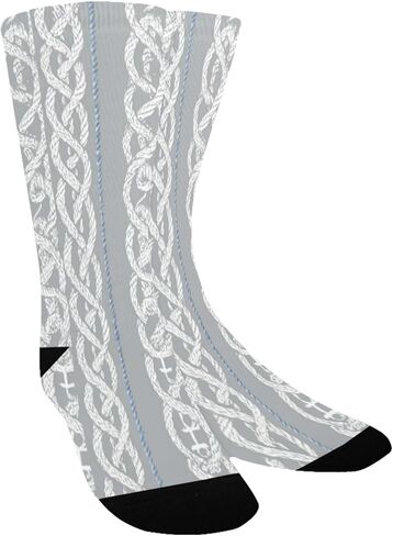 جوارب المشي لمسافات طويلة بتصميم عقدة مرساة - جوارب شتوية حرارية سميكة دافئة للأولاد والبنات للمدرسة، والارتداء اليومي والأنشطة الخارجية in Kuwait