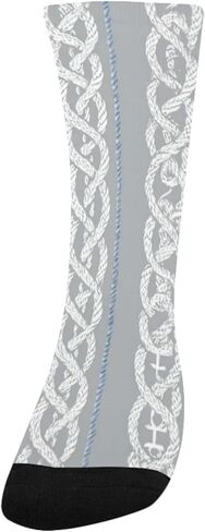 جوارب المشي لمسافات طويلة بتصميم عقدة مرساة - جوارب شتوية حرارية سميكة دافئة للأولاد والبنات للمدرسة، والارتداء اليومي والأنشطة الخارجية in Kuwait