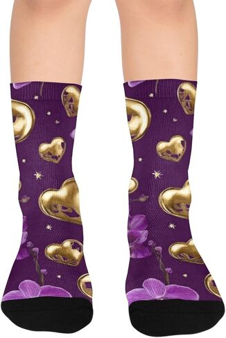 جوارب المشي لمسافات طويلة على شكل قلب جالاكسي - جوارب شتوية حرارية سميكة دافئة للأولاد والبنات الصغار للمدرسة، والارتداء اليومي والأنشطة الخارجية in Kuwait