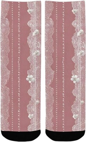 جوارب المشي لمسافات طويلة بتصميم الماس الوردي - جوارب شتوية حرارية سميكة دافئة للأولاد والبنات الصغار للمدرسة، والارتداء اليومي والأنشطة الخارجية in Kuwait