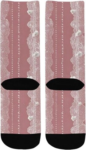 جوارب المشي لمسافات طويلة بتصميم الماس الوردي - جوارب شتوية حرارية سميكة دافئة للأولاد والبنات الصغار للمدرسة، والارتداء اليومي والأنشطة الخارجية in Kuwait