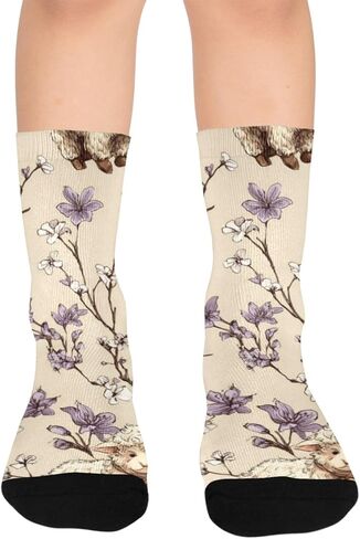 جوارب المشي لمسافات طويلة باللون البني من Lamb and Bloom - جوارب شتوية حرارية سميكة دافئة للأطفال الصغار للأولاد والبنات للمدرسة، والارتداء اليومي والأنشطة الخارجية in Kuwait