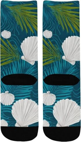 جوارب المشي لمسافات طويلة بلون أزرق صدفي استوائي - جوارب شتوية حرارية سميكة دافئة للأولاد والبنات الصغار للمدرسة، والارتداء اليومي والأنشطة الخارجية in Kuwait