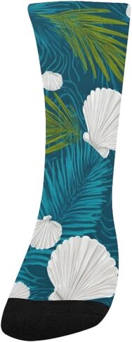 جوارب المشي لمسافات طويلة بلون أزرق صدفي استوائي - جوارب شتوية حرارية سميكة دافئة للأولاد والبنات الصغار للمدرسة، والارتداء اليومي والأنشطة الخارجية in Kuwait