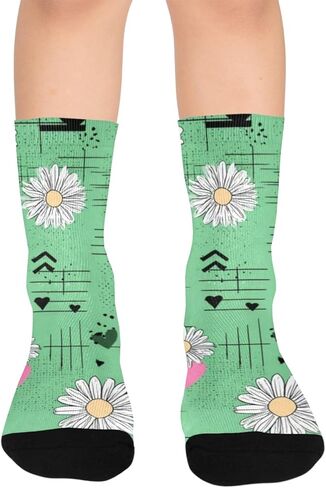 جوارب باستيل فلورال بوب للتنزه سيرًا على الأقدام - جوارب شتوية حرارية سميكة دافئة للأطفال الصغار للأولاد والبنات للمدرسة، والارتداء اليومي والأنشطة الخارجية in Kuwait