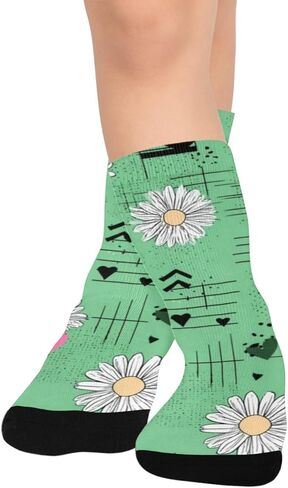 جوارب باستيل فلورال بوب للتنزه سيرًا على الأقدام - جوارب شتوية حرارية سميكة دافئة للأطفال الصغار للأولاد والبنات للمدرسة، والارتداء اليومي والأنشطة الخارجية in Kuwait