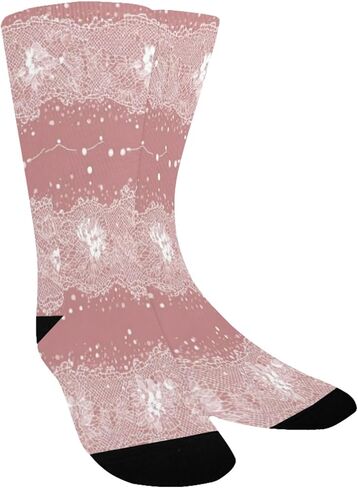 جوارب للتنزه سيرًا على الأقدام من الدانتيل بطبعات زهور - جوارب شتوية حرارية سميكة دافئة للأطفال الصغار للأولاد والبنات للمدرسة، والارتداء اليومي والأنشطة الخارجية in Kuwait