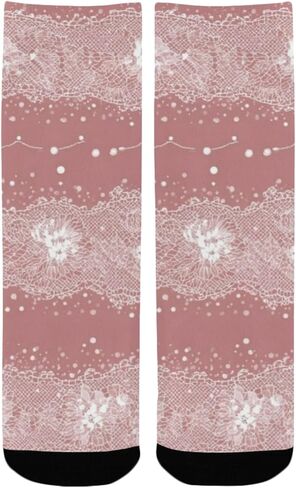 جوارب للتنزه سيرًا على الأقدام من الدانتيل بطبعات زهور - جوارب شتوية حرارية سميكة دافئة للأطفال الصغار للأولاد والبنات للمدرسة، والارتداء اليومي والأنشطة الخارجية in Kuwait