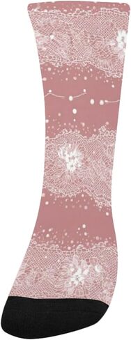 جوارب للتنزه سيرًا على الأقدام من الدانتيل بطبعات زهور - جوارب شتوية حرارية سميكة دافئة للأطفال الصغار للأولاد والبنات للمدرسة، والارتداء اليومي والأنشطة الخارجية in Kuwait