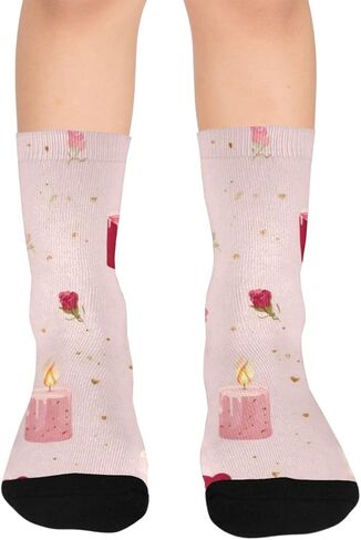 جوارب كاندل روز جلو باللون الوردي للمشي لمسافات طويلة - جوارب شتوية حرارية سميكة دافئة للأطفال الصغار للأولاد والبنات للمدرسة، والارتداء اليومي والأنشطة الخارجية in Kuwait