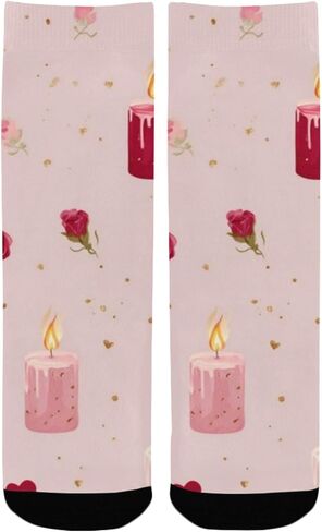 جوارب كاندل روز جلو باللون الوردي للمشي لمسافات طويلة - جوارب شتوية حرارية سميكة دافئة للأطفال الصغار للأولاد والبنات للمدرسة، والارتداء اليومي والأنشطة الخارجية in Kuwait