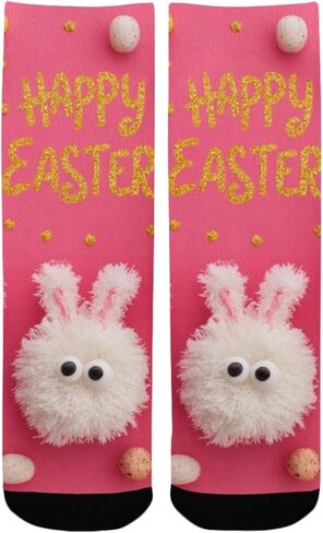 جوارب المشي لمسافات طويلة على شكل أرنب أحمر لعيد الفصح - جوارب شتوية حرارية سميكة دافئة للأطفال الصغار للأولاد والبنات للمدرسة، والارتداء اليومي والأنشطة الخارجية in Kuwait